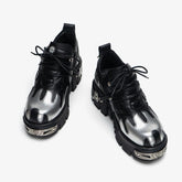 Carved Vintage Rock Shoes 2022 New Dark  Leather Shoes-BS00998-Veeddydropshipping